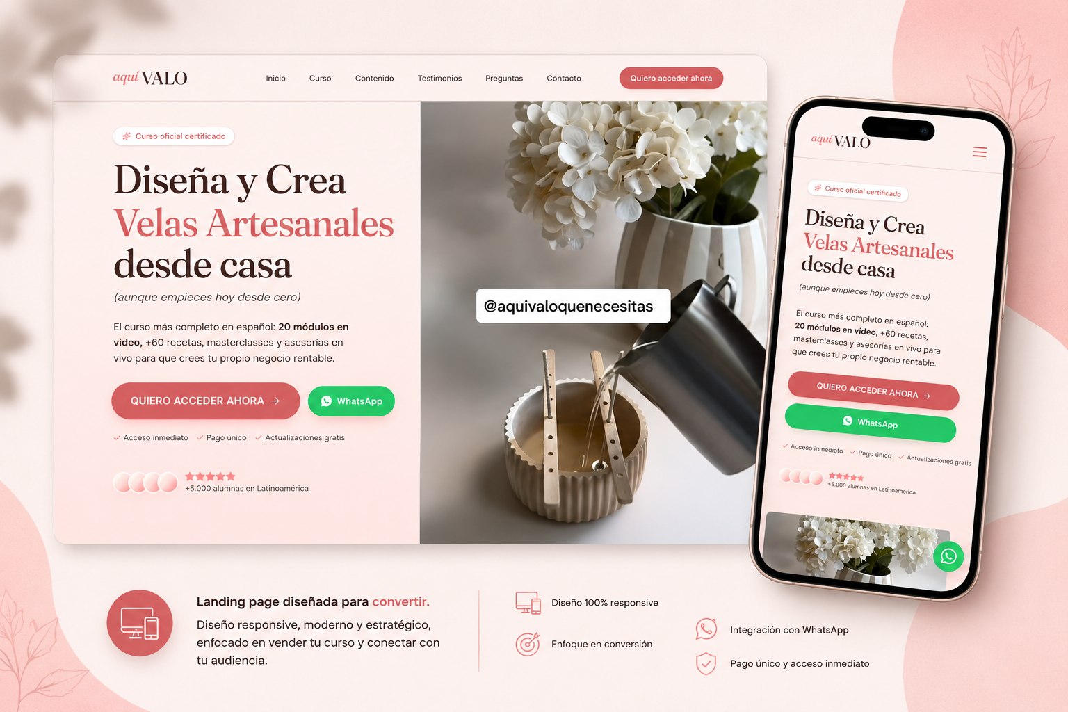 Aquí Valo — curso de velas artesanales
